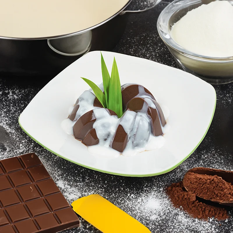 Resep Puding Cokelat Vla Santan Lembut